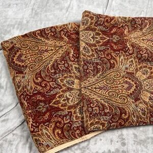 Tommy Hilfiger Velvet Paisley Pillow Shams set of 2 Heirloom Wale Italy